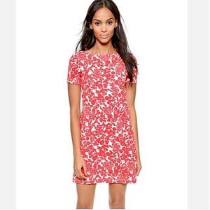 Tory Burch Elisabeth Pima Cotton Dress in Mixed Print Pepper Issy Stripe Size XS